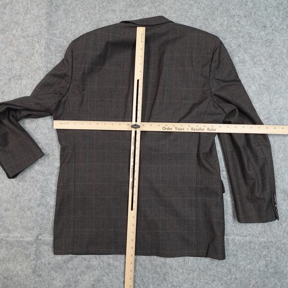 Vintage Burberrys Blazer Mens 44R? Wool Sport Coat Jacket 2 Button Union Made - Picture 4 of 16